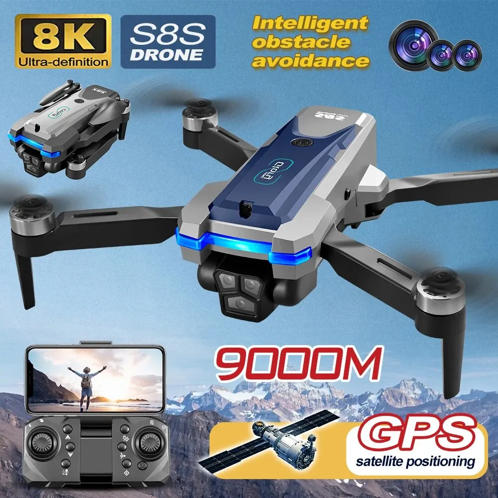 Rc Helicopter Electric - Drone GPS S8S 5G Wifi 8K